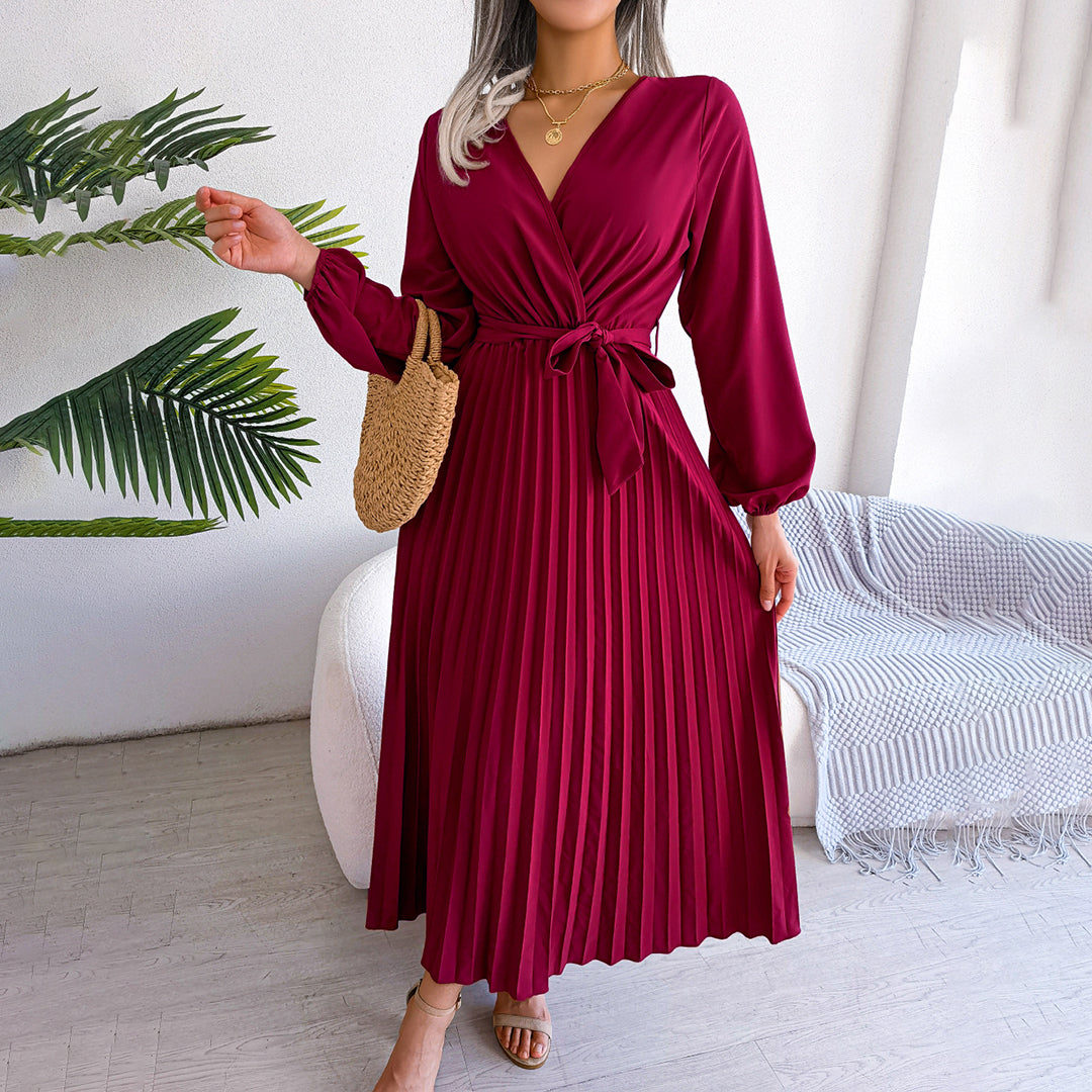 MONIQUE - Elegante geplooide zomerjurk
