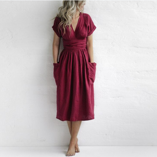 AVAH - Casual v-hals zomerjurk