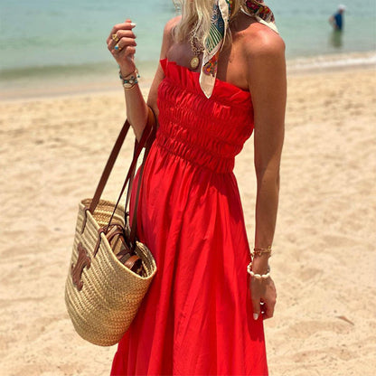 SVEA - Tube top maxi zomerjurk
