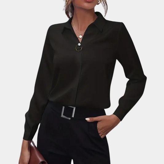 Sienna - Elegante effen damesblouse voor de zomer
