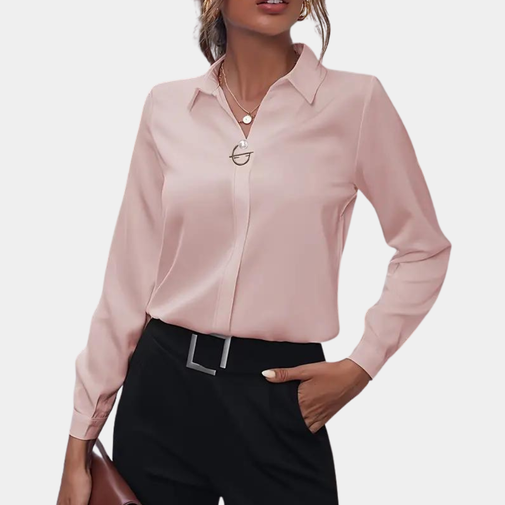Sienna - Elegante effen damesblouse voor de zomer