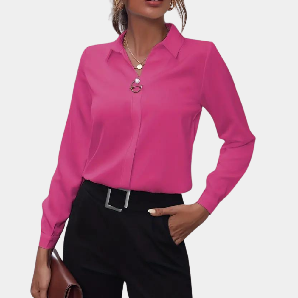 Sienna - Elegante effen damesblouse voor de zomer