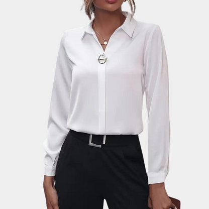 Sienna - Elegante effen damesblouse voor de zomer