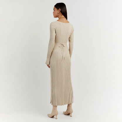 ABIGAIL - Luchtige gebreide maxi zomerjurk