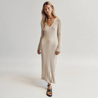 ABIGAIL - Luchtige gebreide maxi zomerjurk