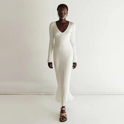 ABIGAIL - Luchtige gebreide maxi zomerjurk