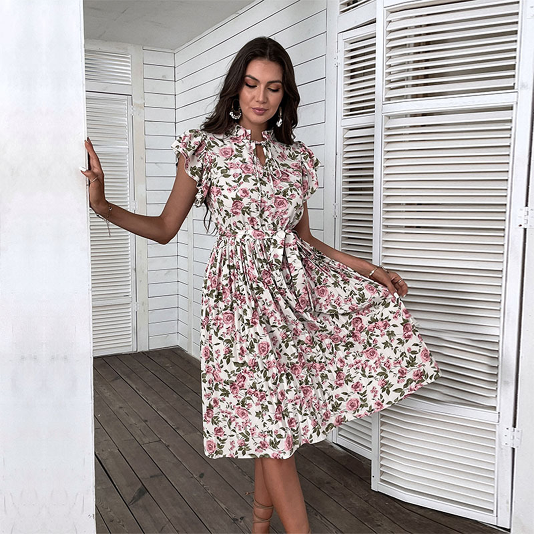 CAPUCINE - Stijlvolle zomer bloemenjurk