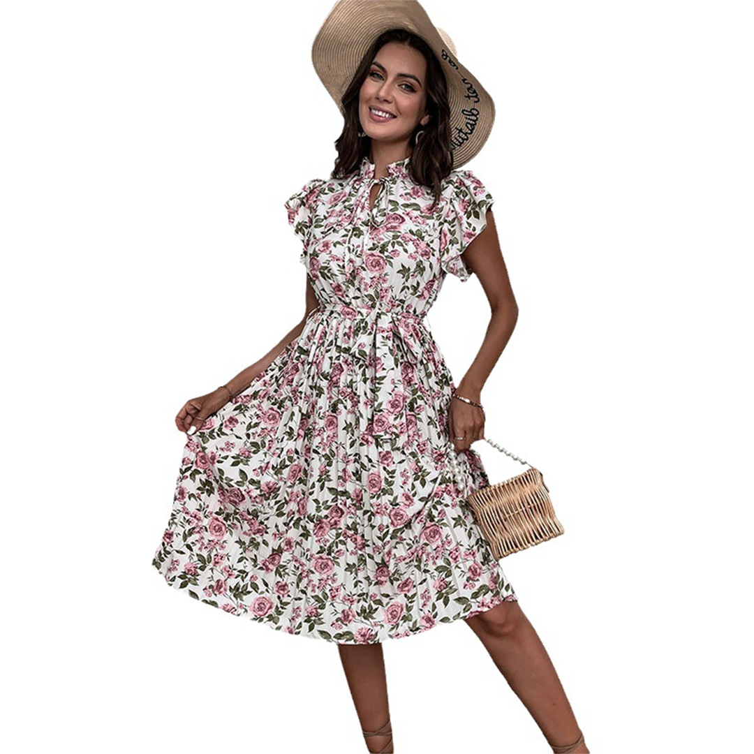 CAPUCINE - Stijlvolle zomer bloemenjurk