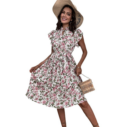 CAPUCINE - Stijlvolle zomer bloemenjurk
