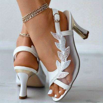 JOHANNA - Vrouwen Mesh Hoge Hak Sandalen voor de Zomer