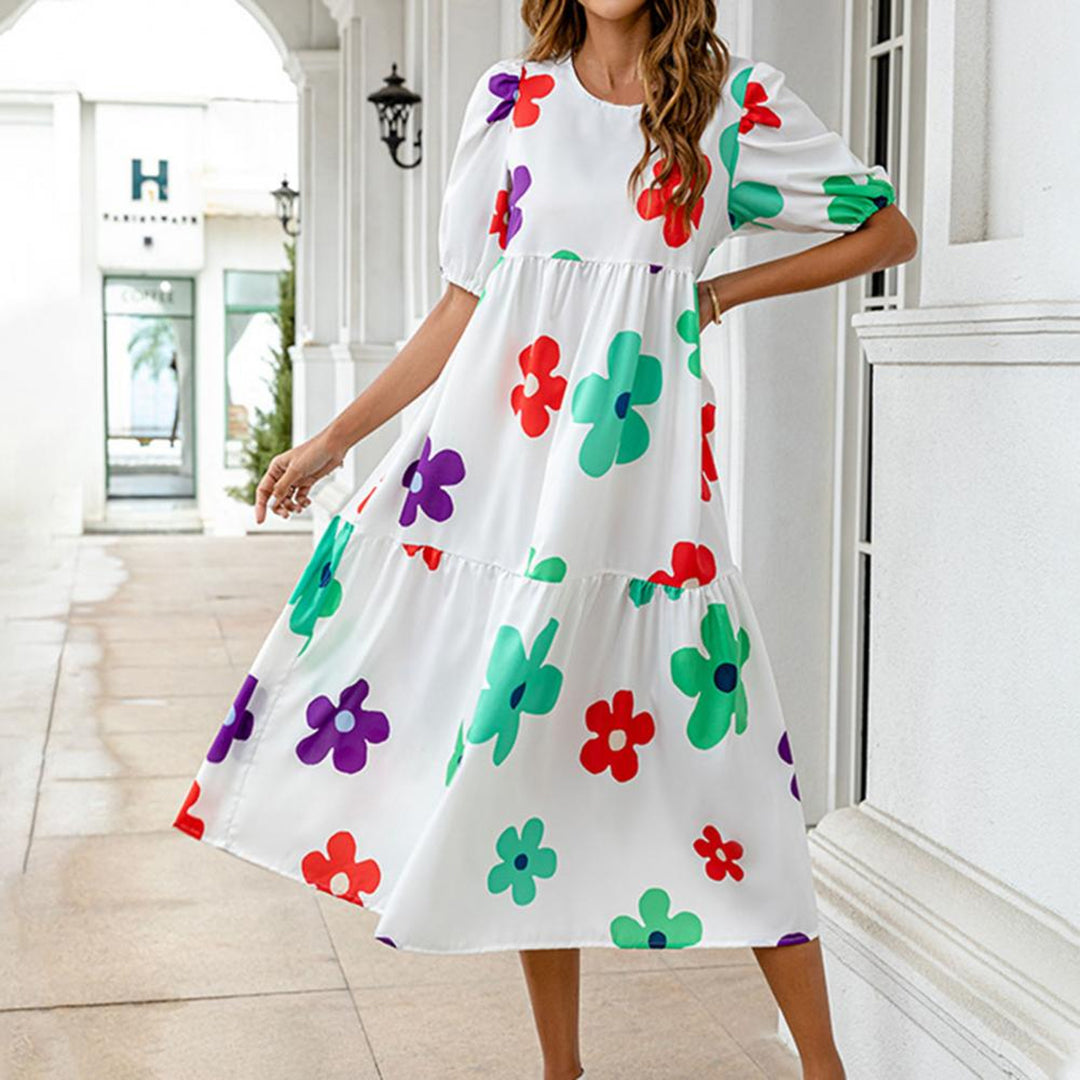 CHOLE - Comfortabele casual midi-jurk voor de zomer