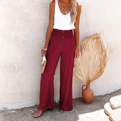 HILLA - Hoge taille losse zomerbroek