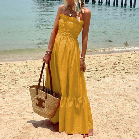 SVEA - Tube top maxi zomerjurk