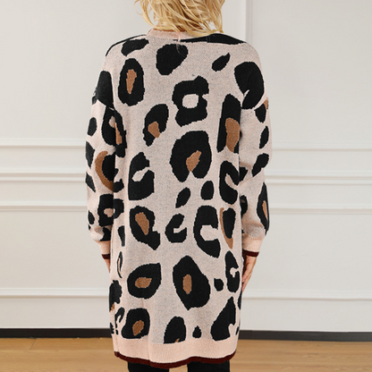 EDELINA - Zomers dames vest met luipaardprint